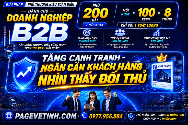 Phủ Thương Hiệu B2B: Chiến Lược Tăng Trưởng Đột Phá